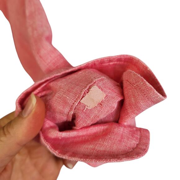 Brooks Brothers Mens 346 The Original Polo Linen Shirt Size Large Pink Button Up - Picture 5 of 12